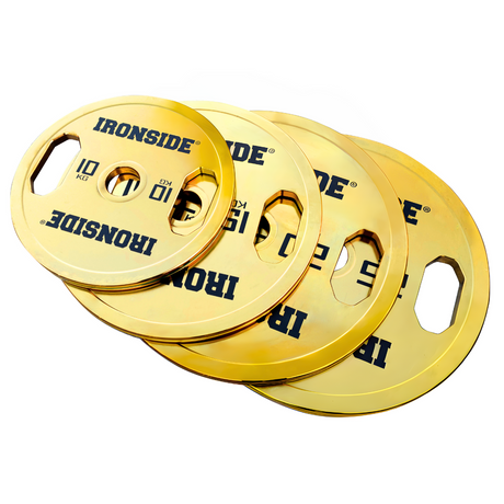 Disco Olímpico Premium Gold Chromed IRONSIDE 5 A 25 KG