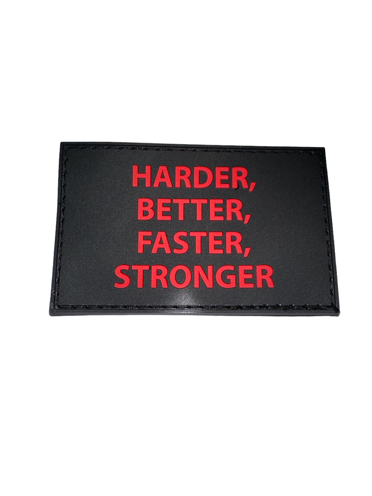 Parches de SloganACCESORIO MOCHILAIRONSIDEFrase: HARDER, BETTER, FASTER, STRONGER