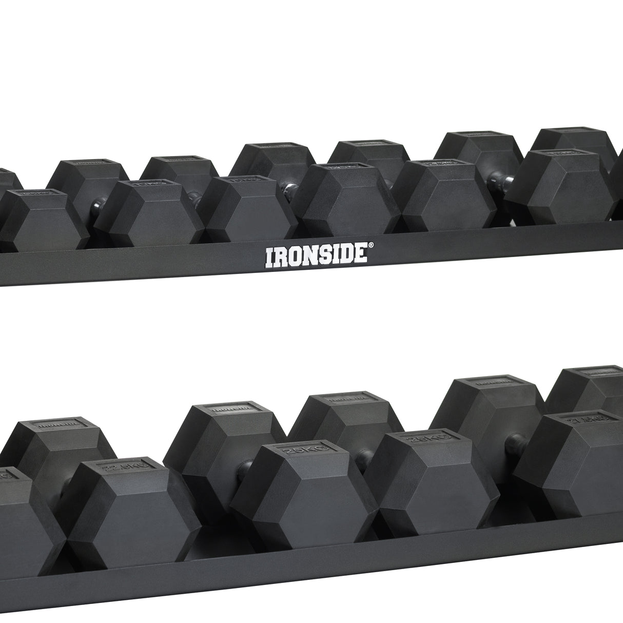 Set IRONSIDE Rack Monster + 680 Kg Mancuernas Hexagonales 2,5 kg - 40 kg