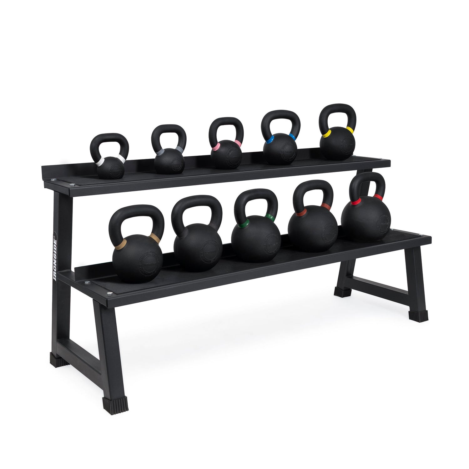 Pack Kettlebells Premium (4 a 32 KG) + Rack de Almacenamiento IRONSIDE