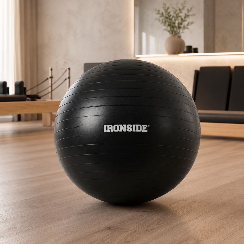 Swiss Ball Negro 95 cm IRONSIDE: estabilidad, core y entrenamiento funcional