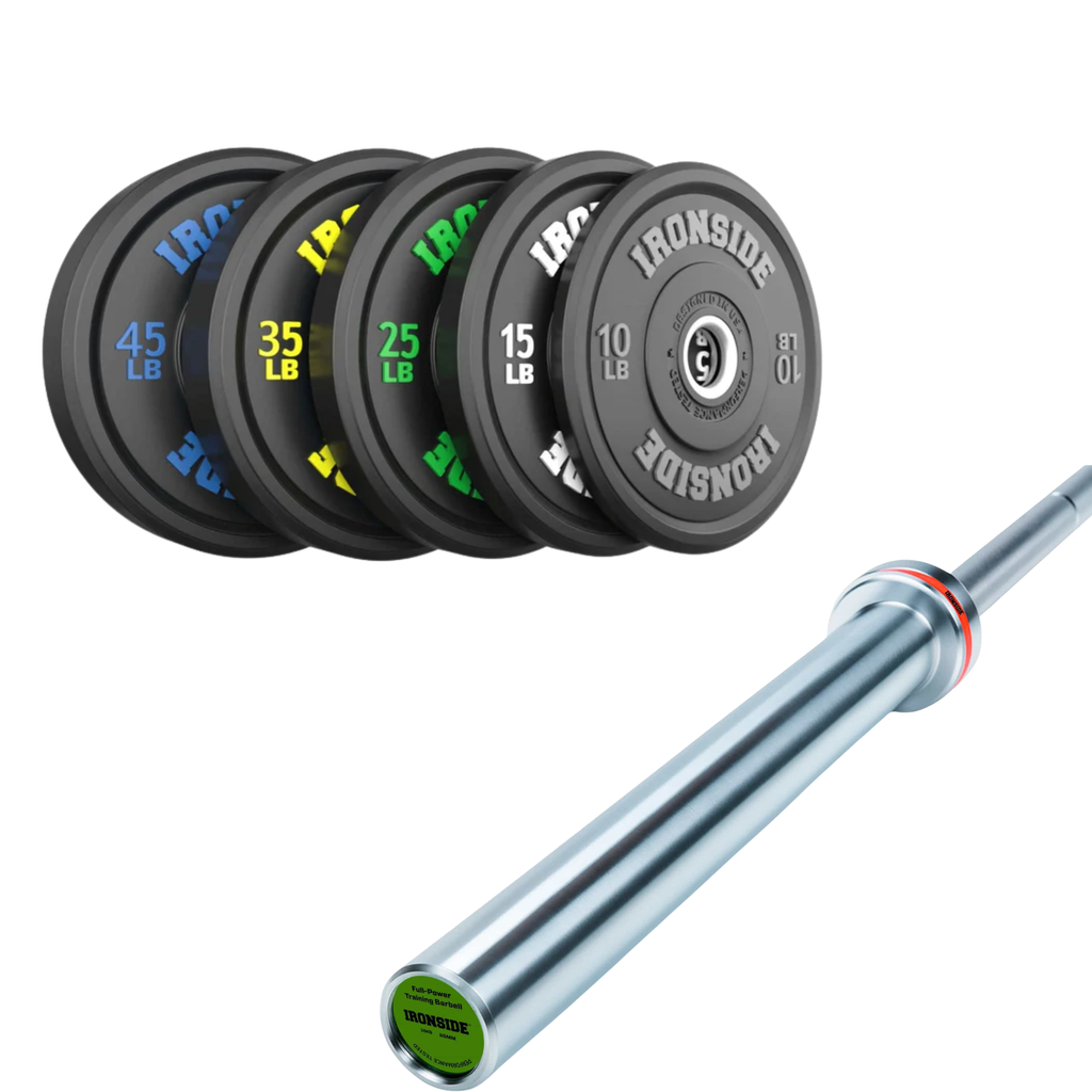 Pack IRONSIDE Barra 15 KG + Set Discos Olímpicos (LB)