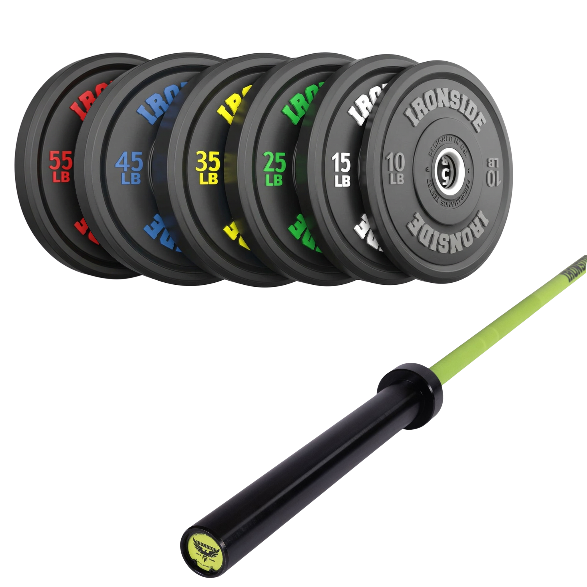 Pack IRONSIDE Barra 20 KG + Set Discos Olímpicos (LB)