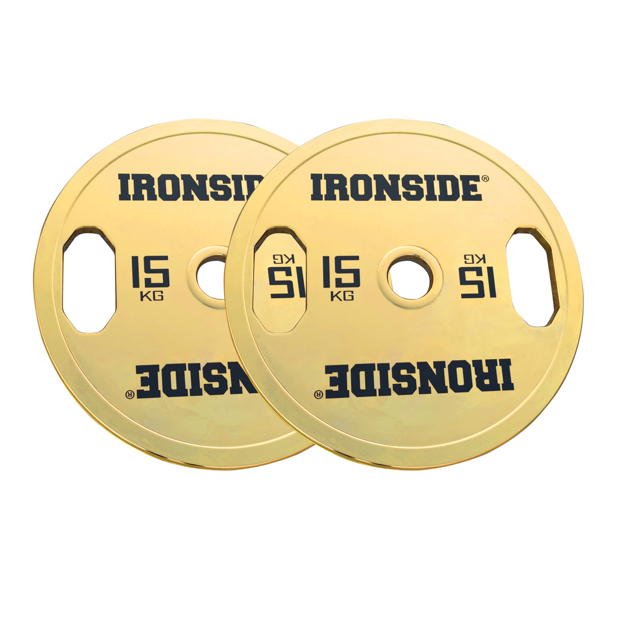 Disco Olímpico Steel Gold IRONSIDE 5 a 25 KG unidad y packs de 100-150 kg