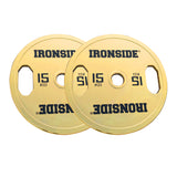 Disco Olímpico Steel Gold IRONSIDE 5 a 25 KG unidad y packs de 100-150 kg