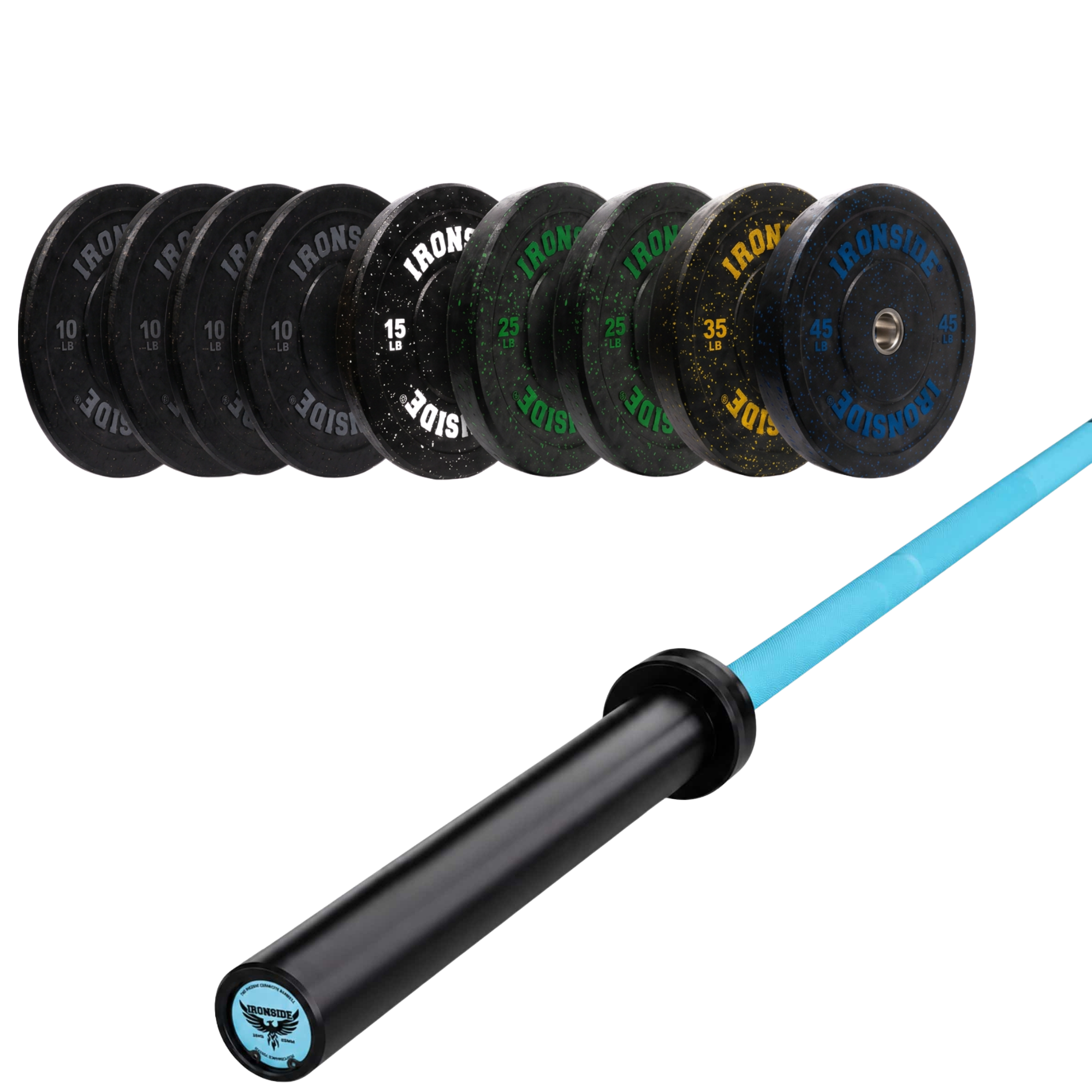 Pack IRONSIDE Barra 15 KG + Set Discos Olímpicos (LB)