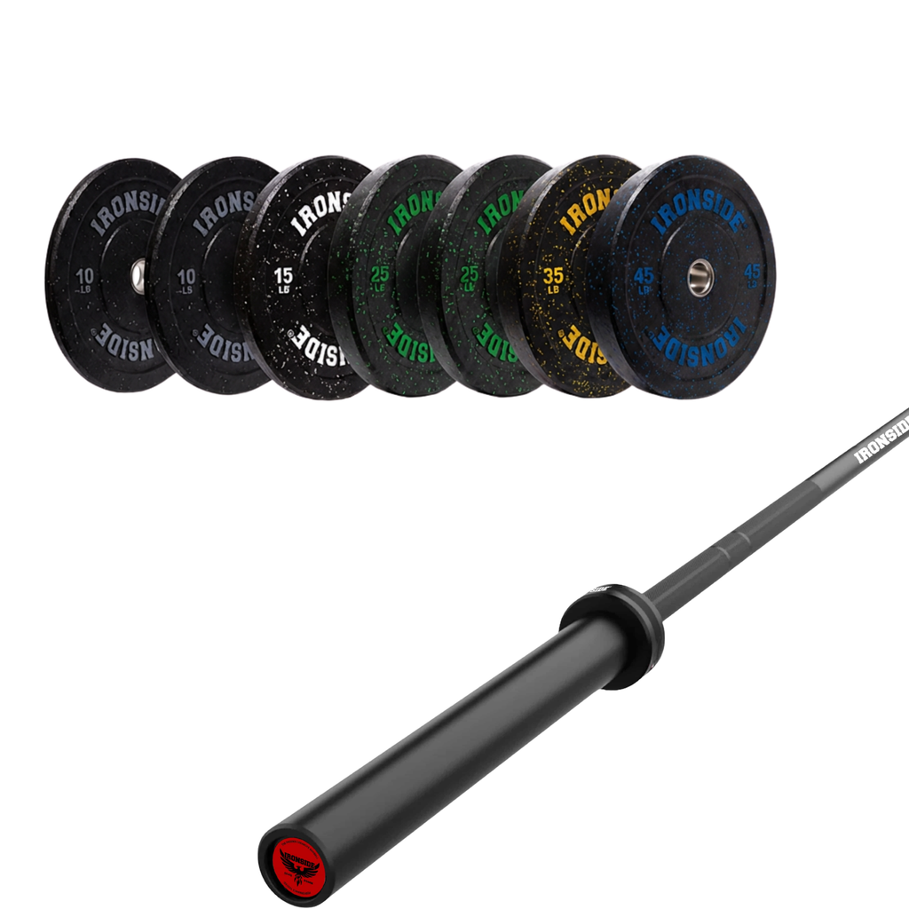 Pack IRONSIDE Barra 15 KG + Set Discos Olímpicos (LB)