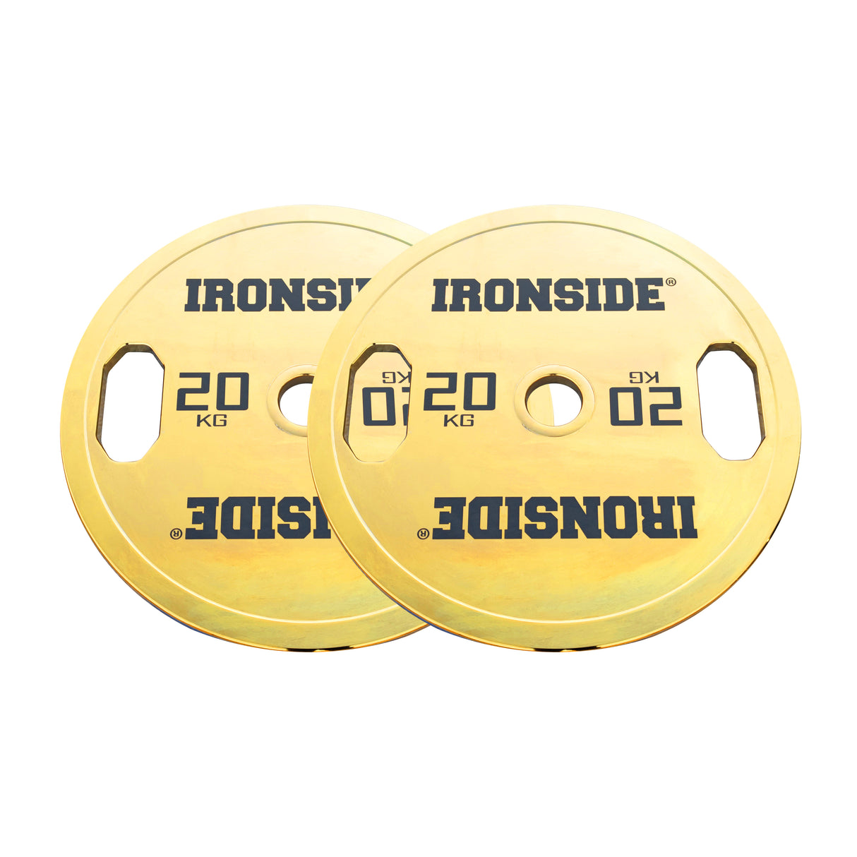 Disco Olímpico Steel Gold IRONSIDE 5 a 25 KG unidad y packs de 100-150 kg