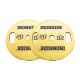 Disco Olímpico Steel Gold IRONSIDE 5 a 25 KG unidad y packs de 100-150 kg