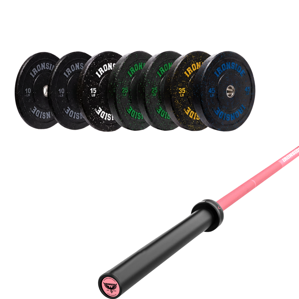 Pack IRONSIDE Barra 15 KG + Set Discos Olímpicos (LB)