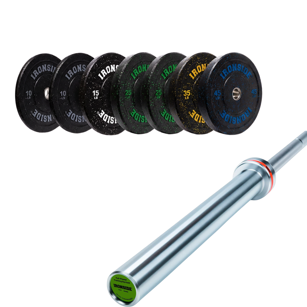 Pack IRONSIDE Barra 15 KG + Set Discos Olímpicos (LB)