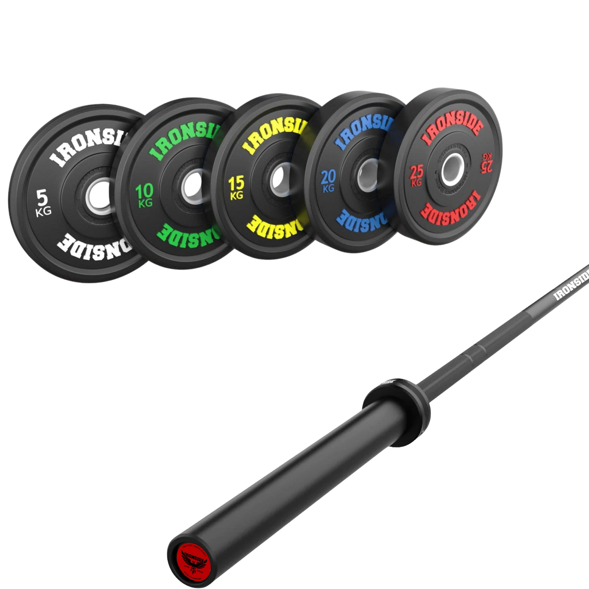 Pack IRONSIDE Barra 15 KG + Set de Discos Olímpicos (KG)