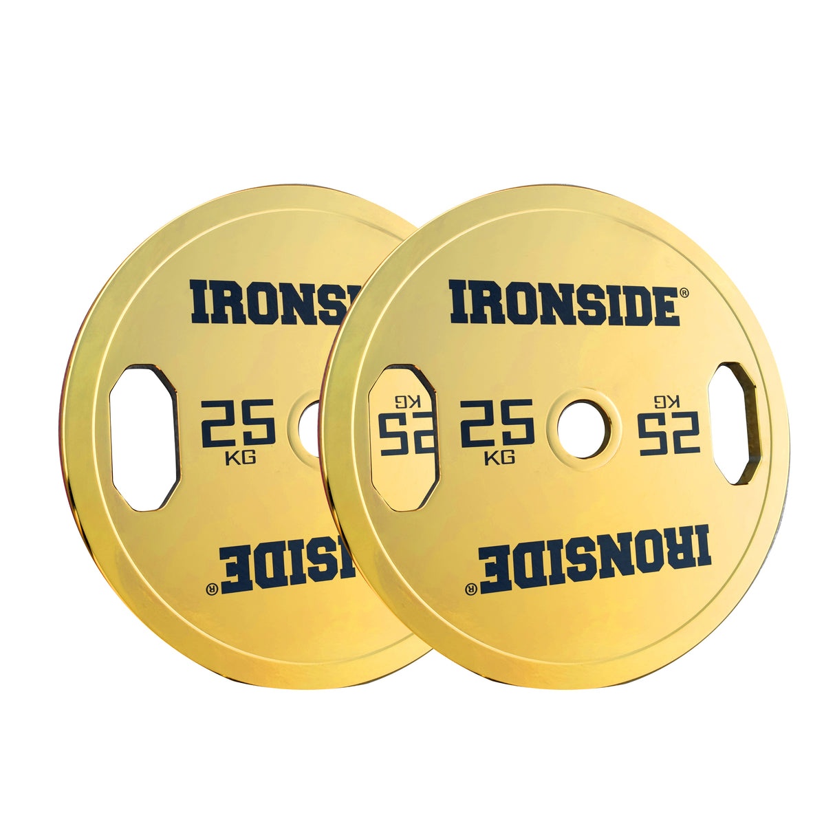 Disco Olímpico Steel Gold IRONSIDE 5 a 25 KG unidad y packs de 100-150 kg