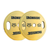 Disco Olímpico Steel Gold IRONSIDE 5 a 25 KG unidad y packs de 100-150 kg