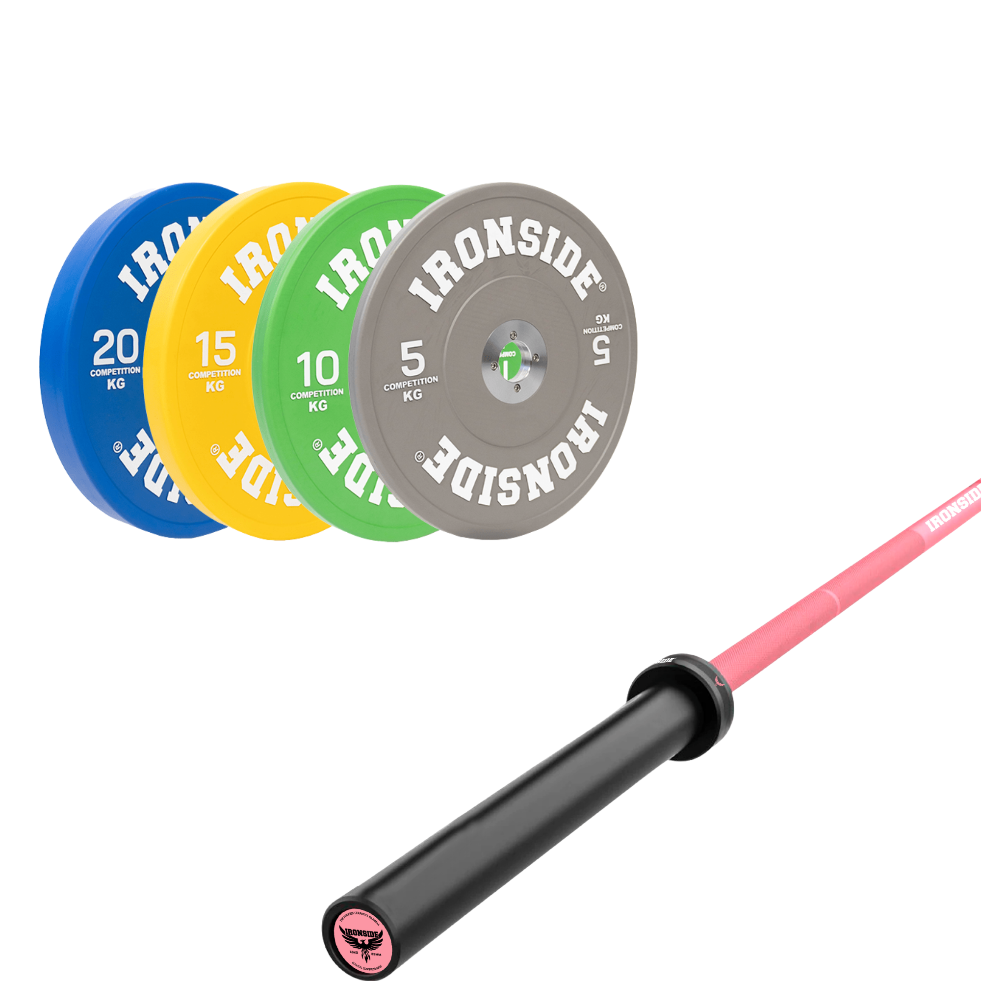 Pack IRONSIDE Barra 15 KG + Set de Discos Olímpicos (KG)