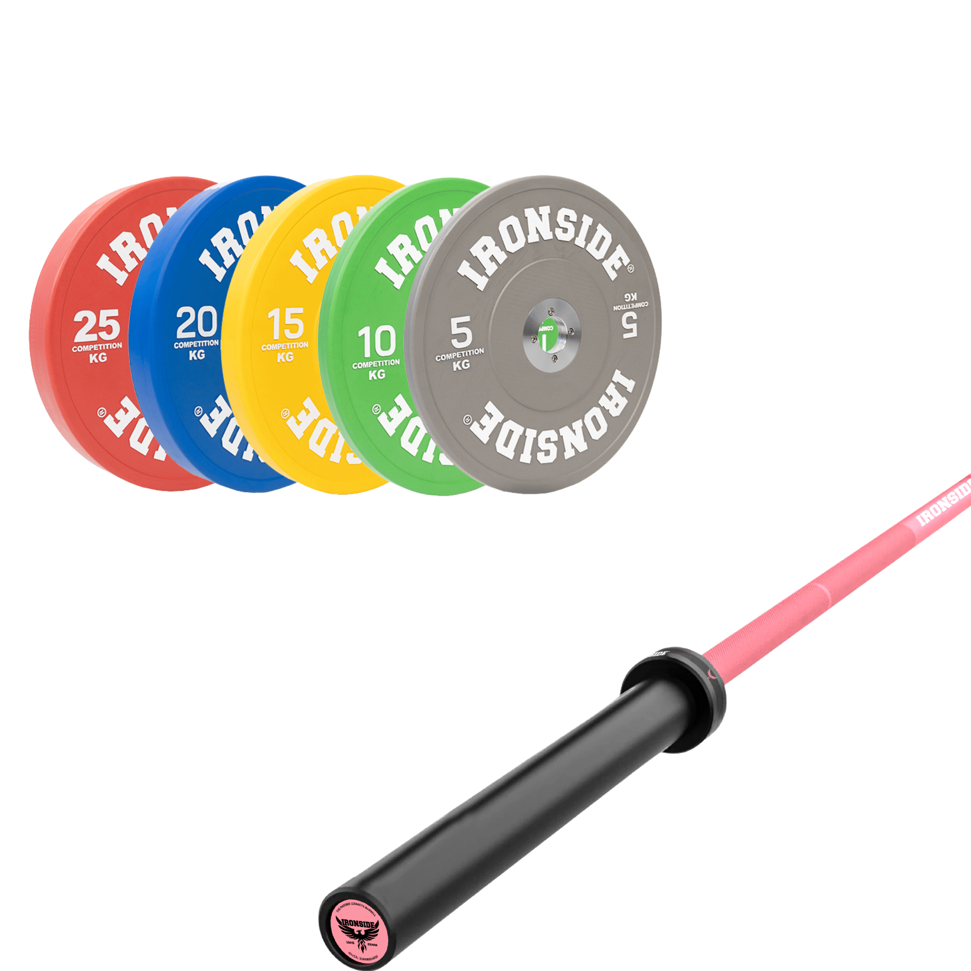 Pack IRONSIDE Barra 15 KG + Set de Discos Olímpicos (KG)