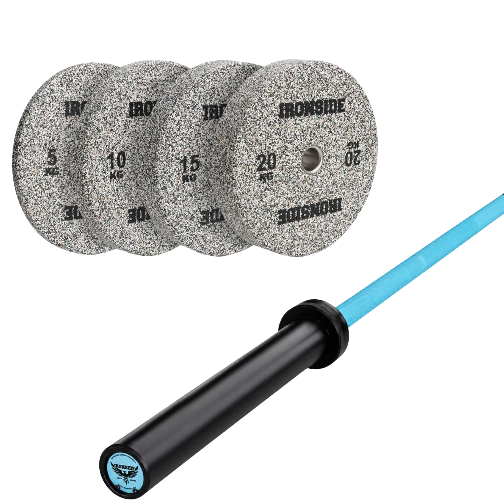 Pack IRONSIDE Barra 15 KG + Set de Discos Olímpicos (KG)