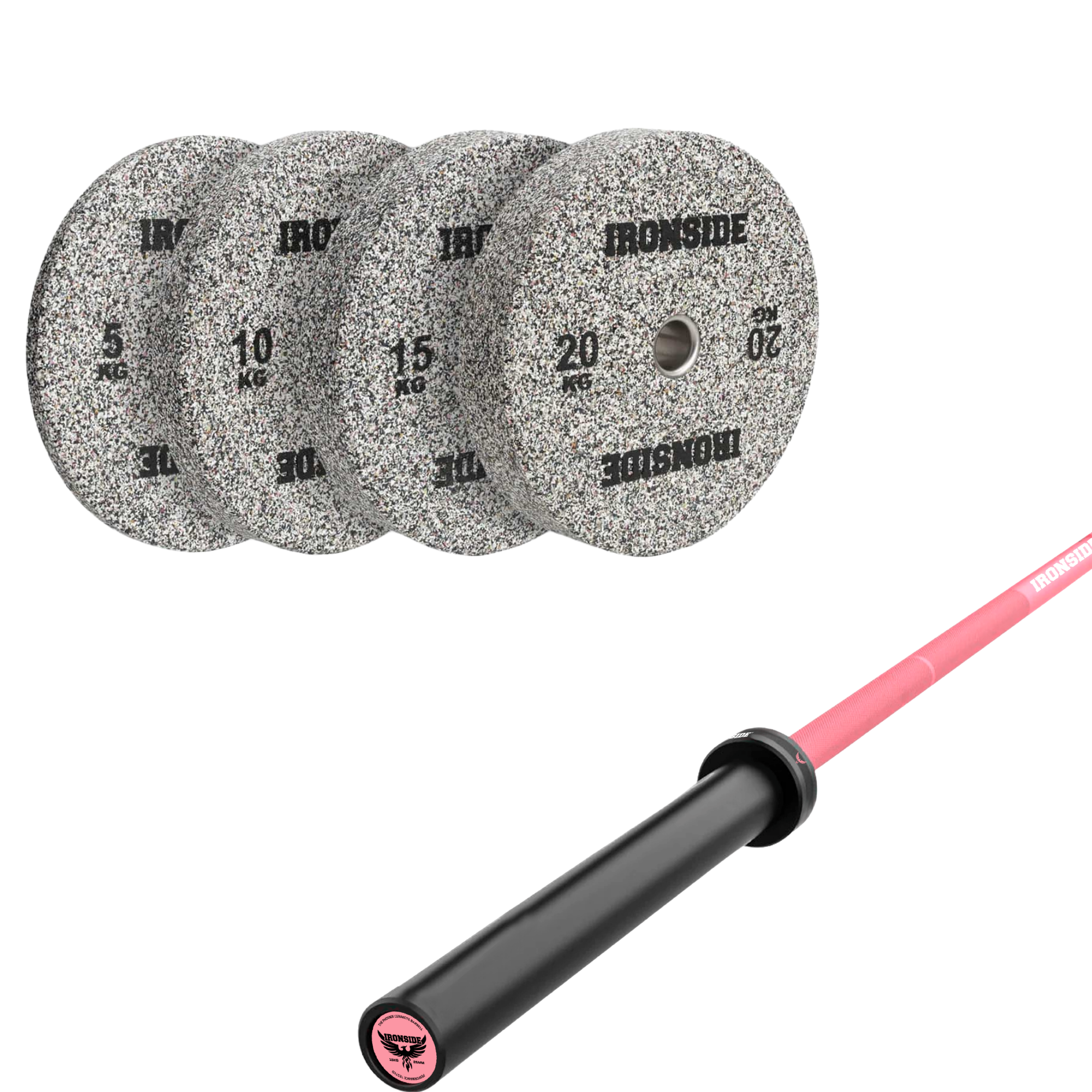 Pack IRONSIDE Barra 15 KG + Set de Discos Olímpicos (KG)