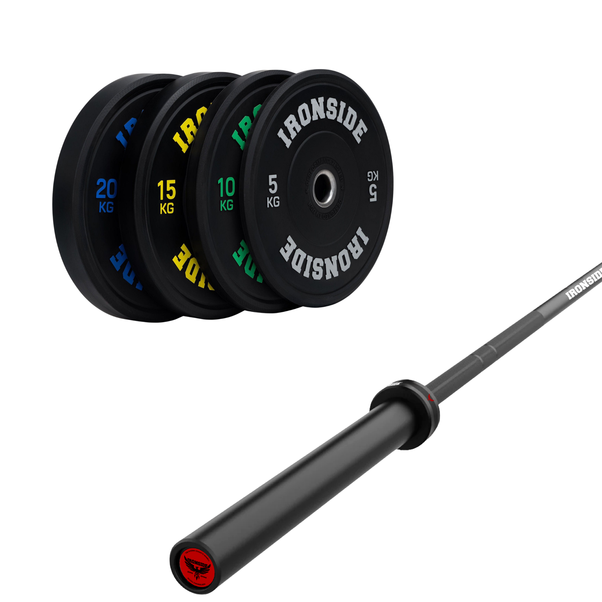 Pack IRONSIDE Barra 20 KG + Set Discos Olímpicos (KG)