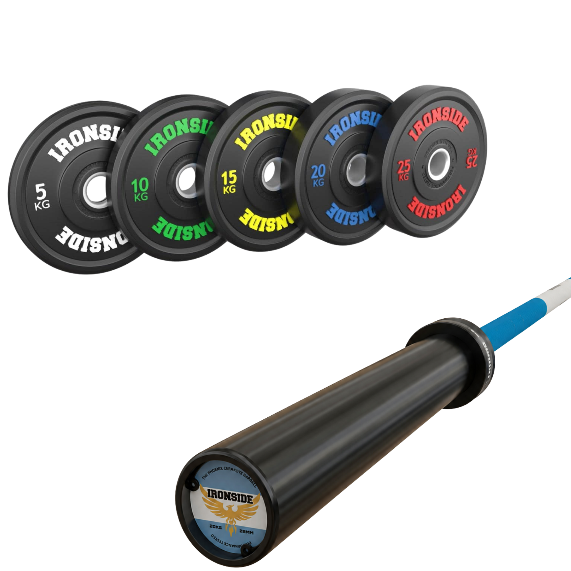 Pack IRONSIDE Barra 20 KG + Set Discos Olímpicos (KG)