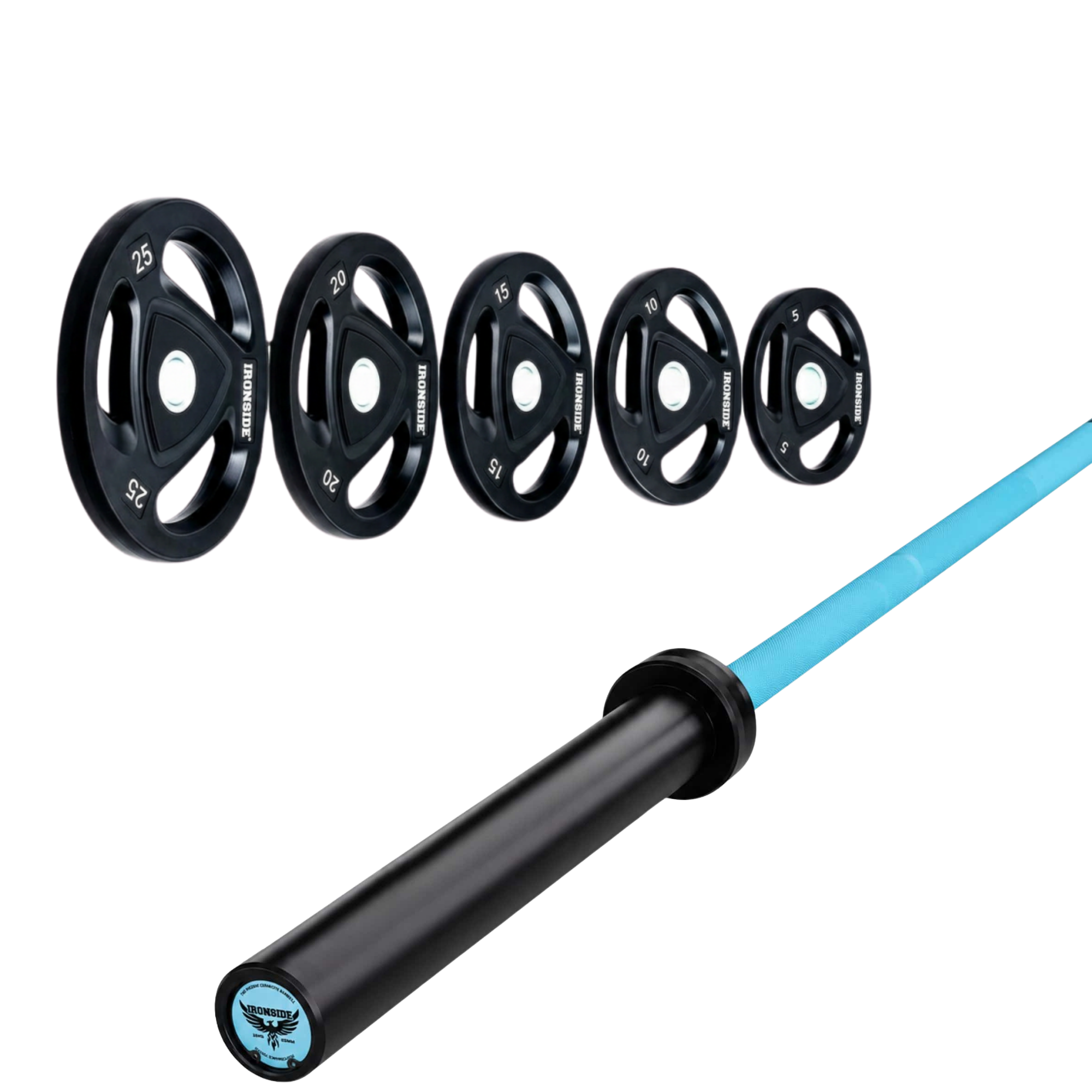 Pack IRONSIDE Barra 15 KG + Set de Discos Olímpicos (KG)