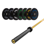 Pack IRONSIDE Barra 20 KG + Set Discos Olímpicos (LB)