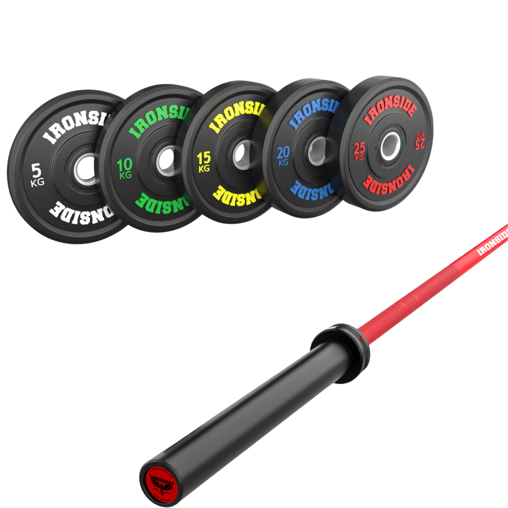 Pack IRONSIDE Barra 20 KG + Set Discos Olímpicos (KG)
