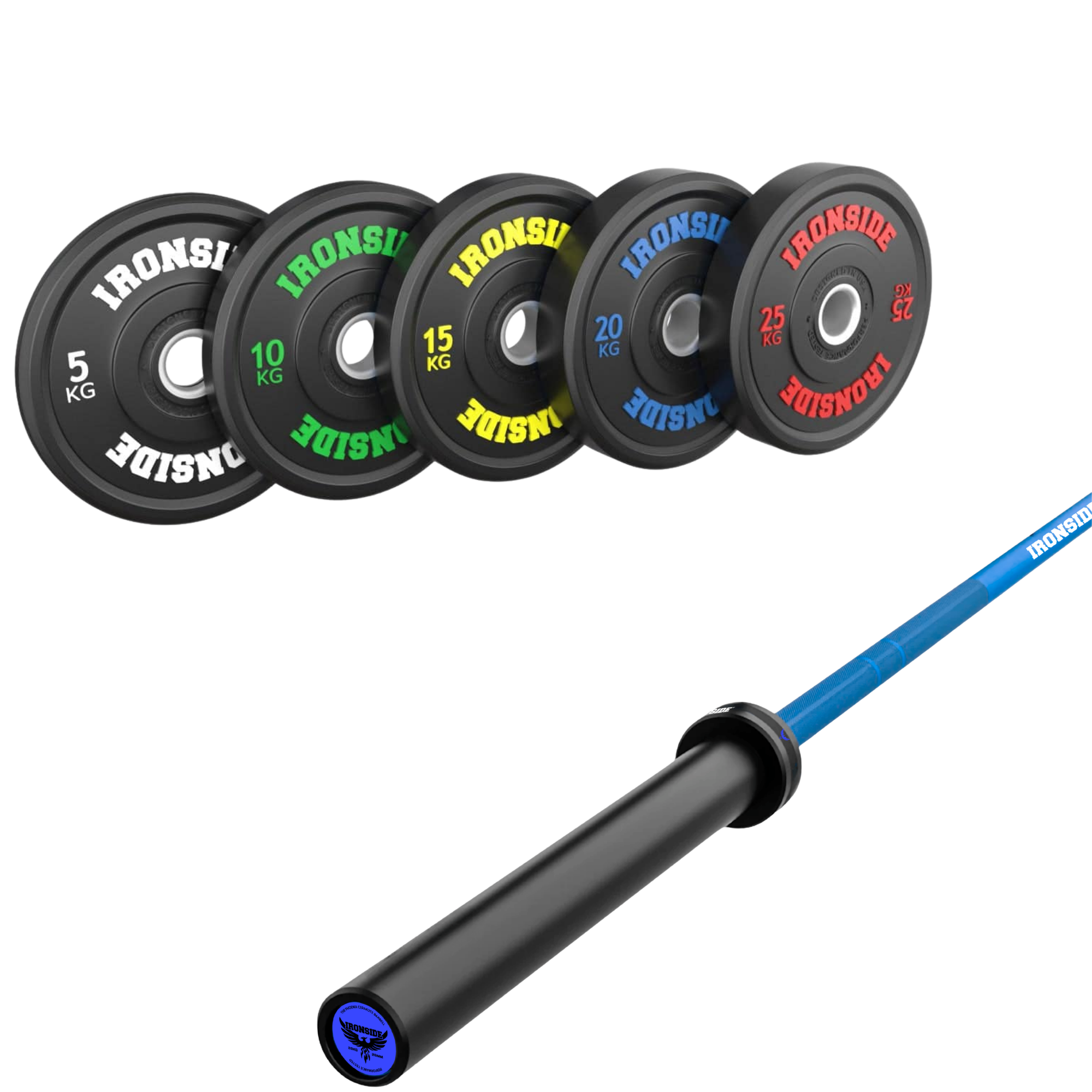 Pack IRONSIDE Barra 20 KG + Set Discos Olímpicos (KG)