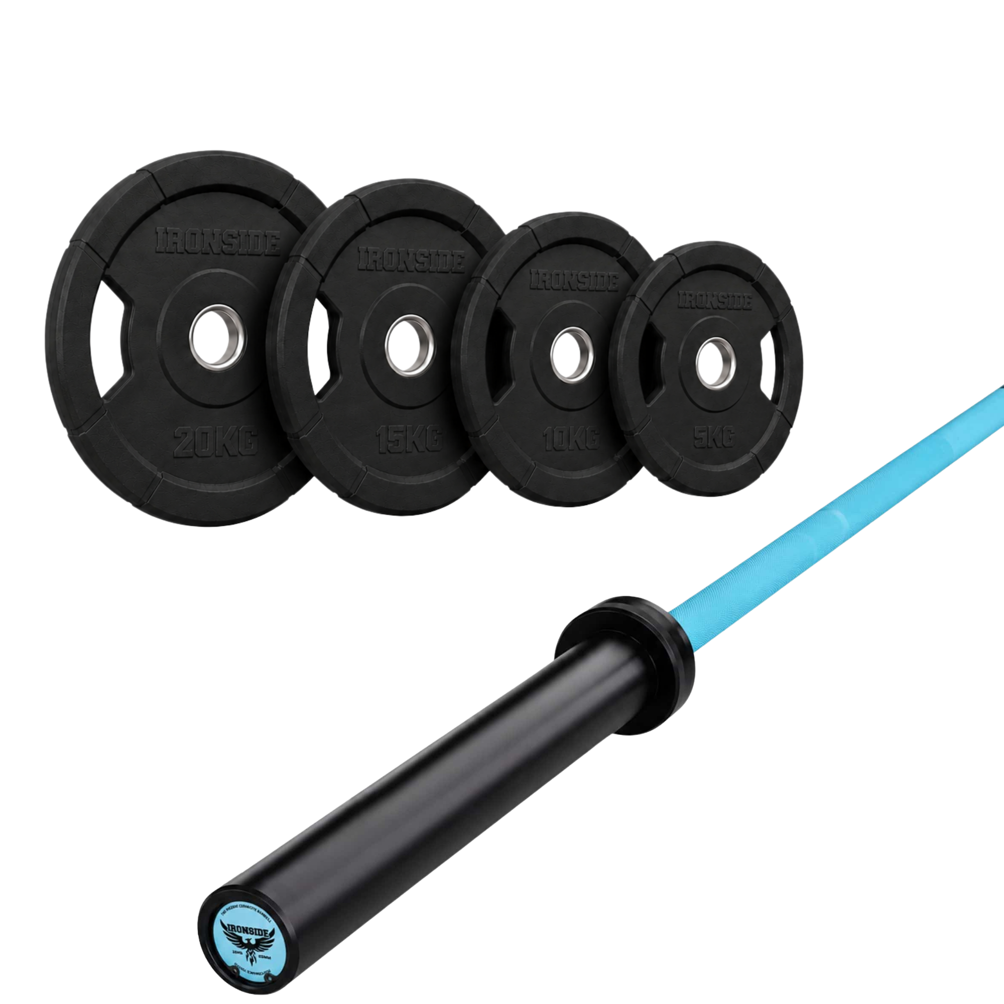Pack IRONSIDE Barra 15 KG + Set de Discos Olímpicos (KG)