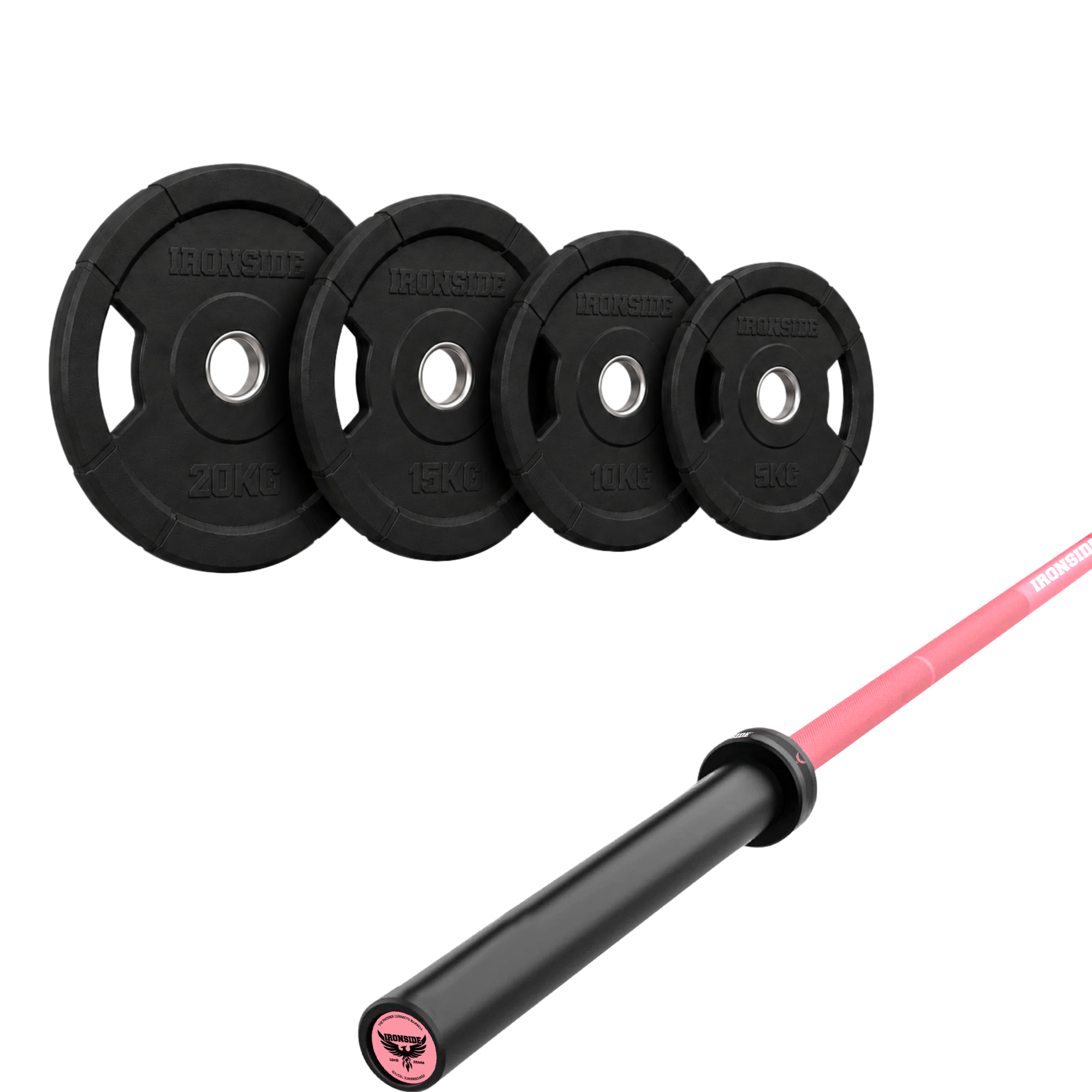 Pack IRONSIDE Barra 15 KG + Set de Discos Olímpicos (KG)