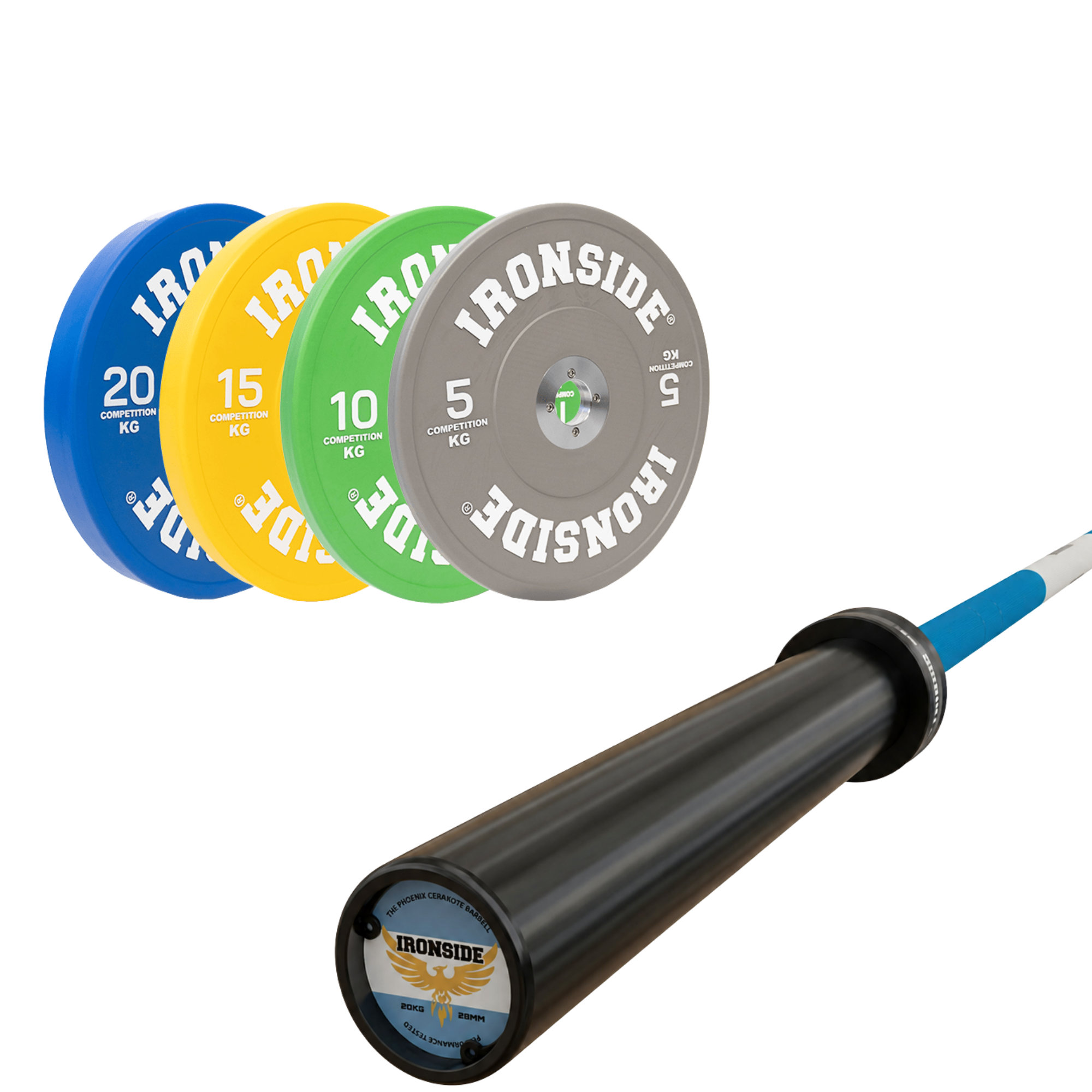 Pack IRONSIDE Barra 20 KG + Set Discos Olímpicos (KG)