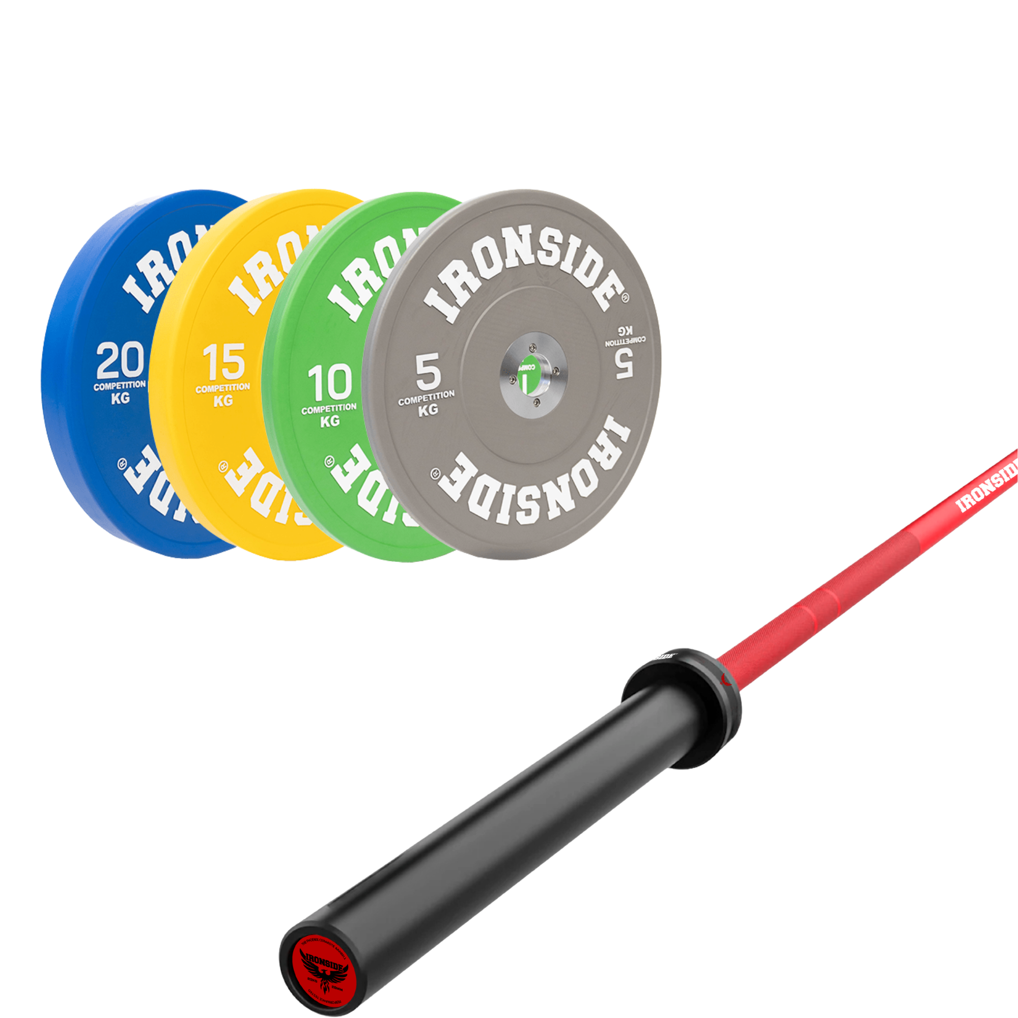 Pack IRONSIDE Barra 20 KG + Set Discos Olímpicos (KG)