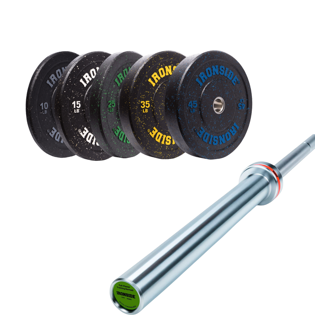 Pack IRONSIDE Barra 20 KG + Set Discos Olímpicos (LB)