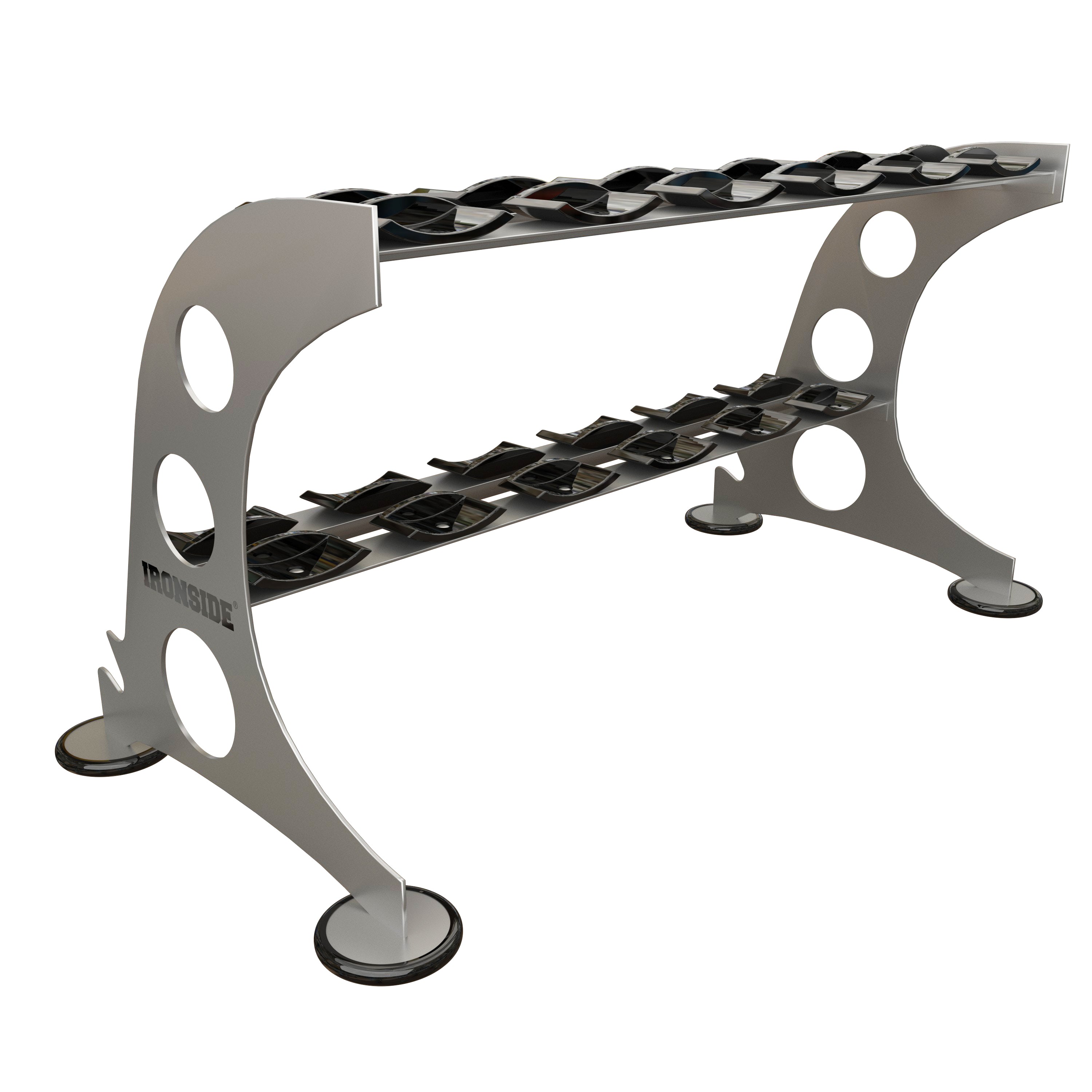 Rack de Almacenamiento para Mancuernas Circulares 6 pares IRONSIDE