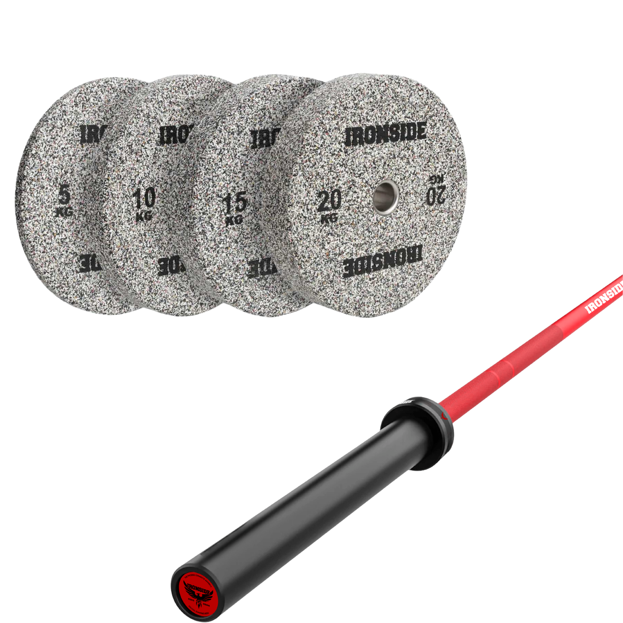 Pack IRONSIDE Barra 20 KG + Set Discos Olímpicos (KG)