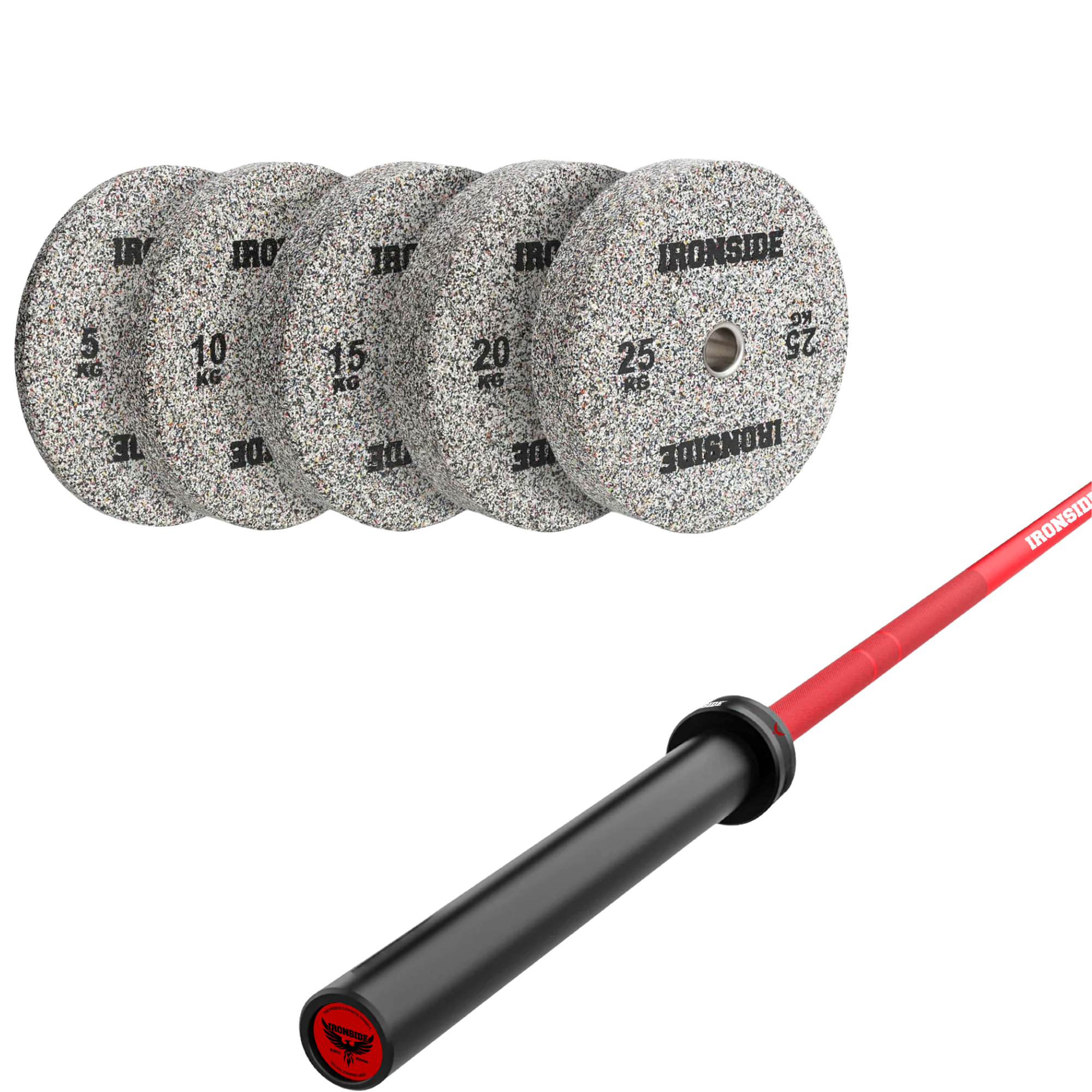 Pack IRONSIDE Barra 20 KG + Set Discos Olímpicos (KG)