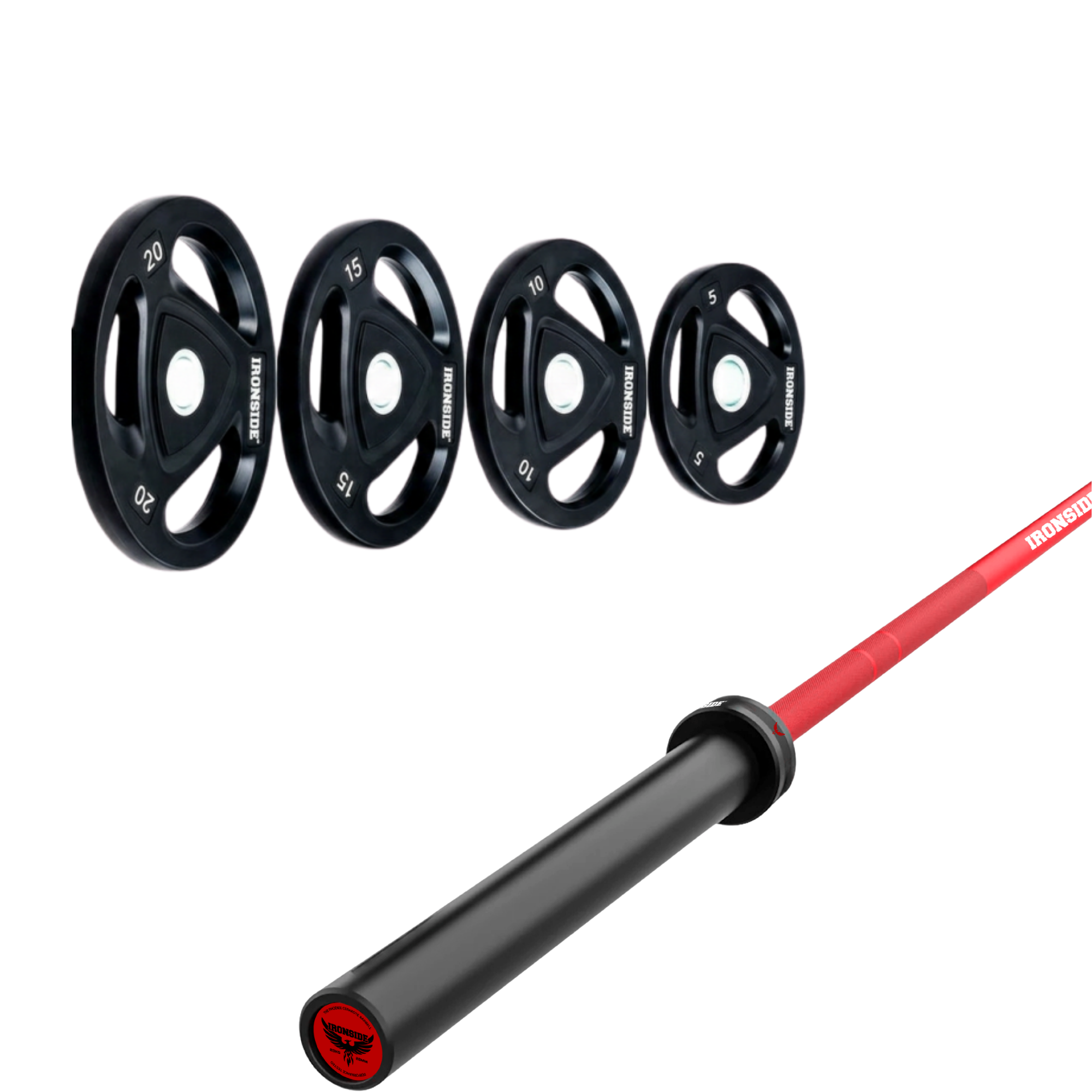 Pack IRONSIDE Barra 20 KG + Set Discos Olímpicos (KG)