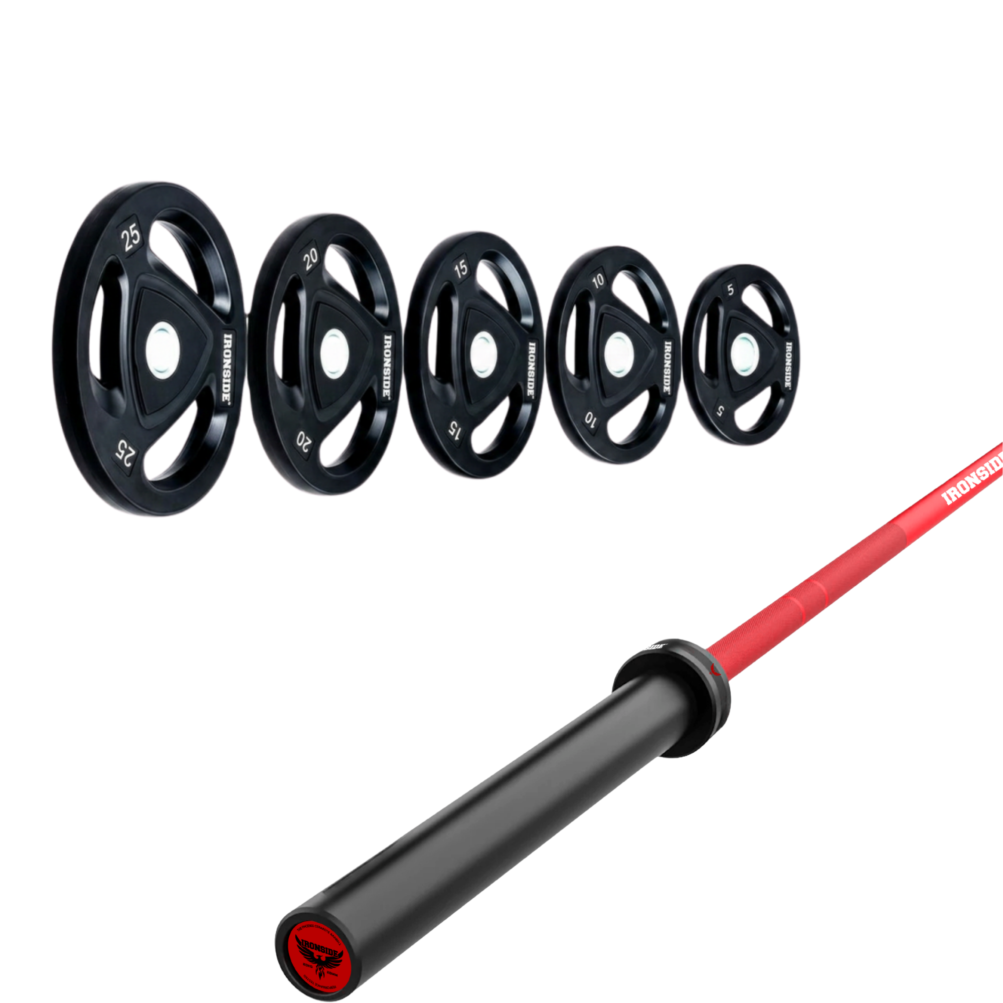 Pack IRONSIDE Barra 20 KG + Set Discos Olímpicos (KG)