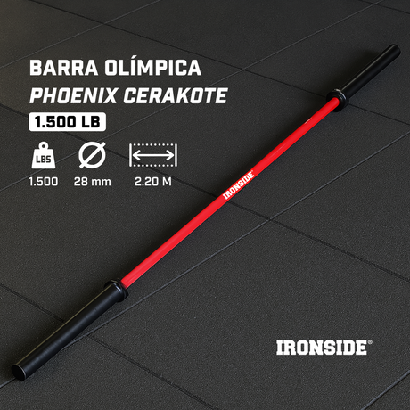 Barra Olímpica Phoenix Cerakote (1.500 lb) IRONSIDE