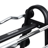 Set 10 Barras Mixtas Precargadas (10 a 30kg) + Rack de Almacenamiento IRONSIDE