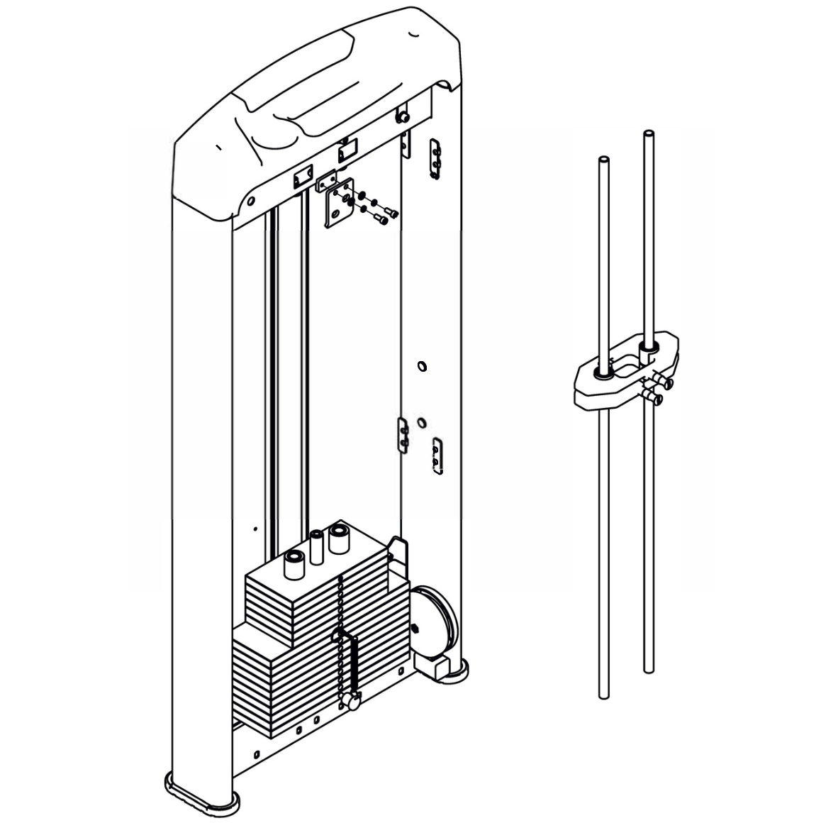 Weight Stack Add-On Pin 5 kg IRONSIDE Luxe (2 x 2.5 kg)