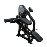 Máquina dual de piernas plate loaded con extensión y curl prono, estructura comercial, ajustes precisos y resistencia estable para gimnasios profesionales exigentes.