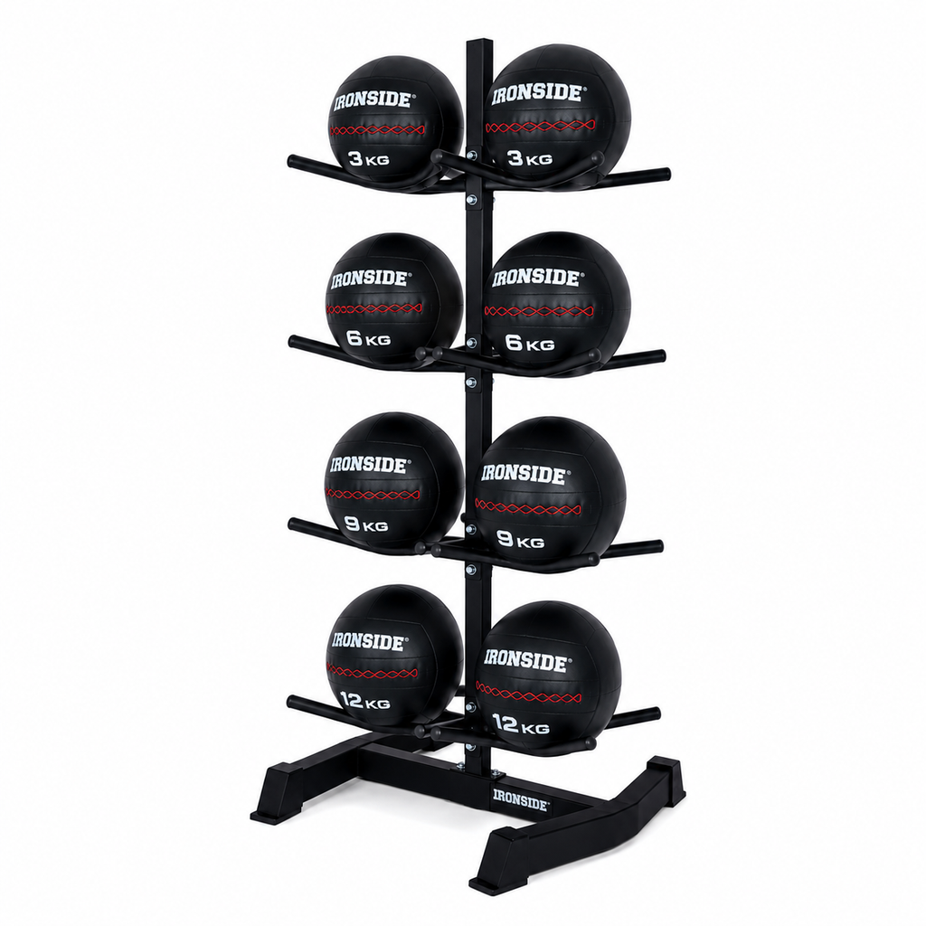 Pack IRONSIDE Wall Balls con Rack de Almacenamiento (3 a 12 KG)