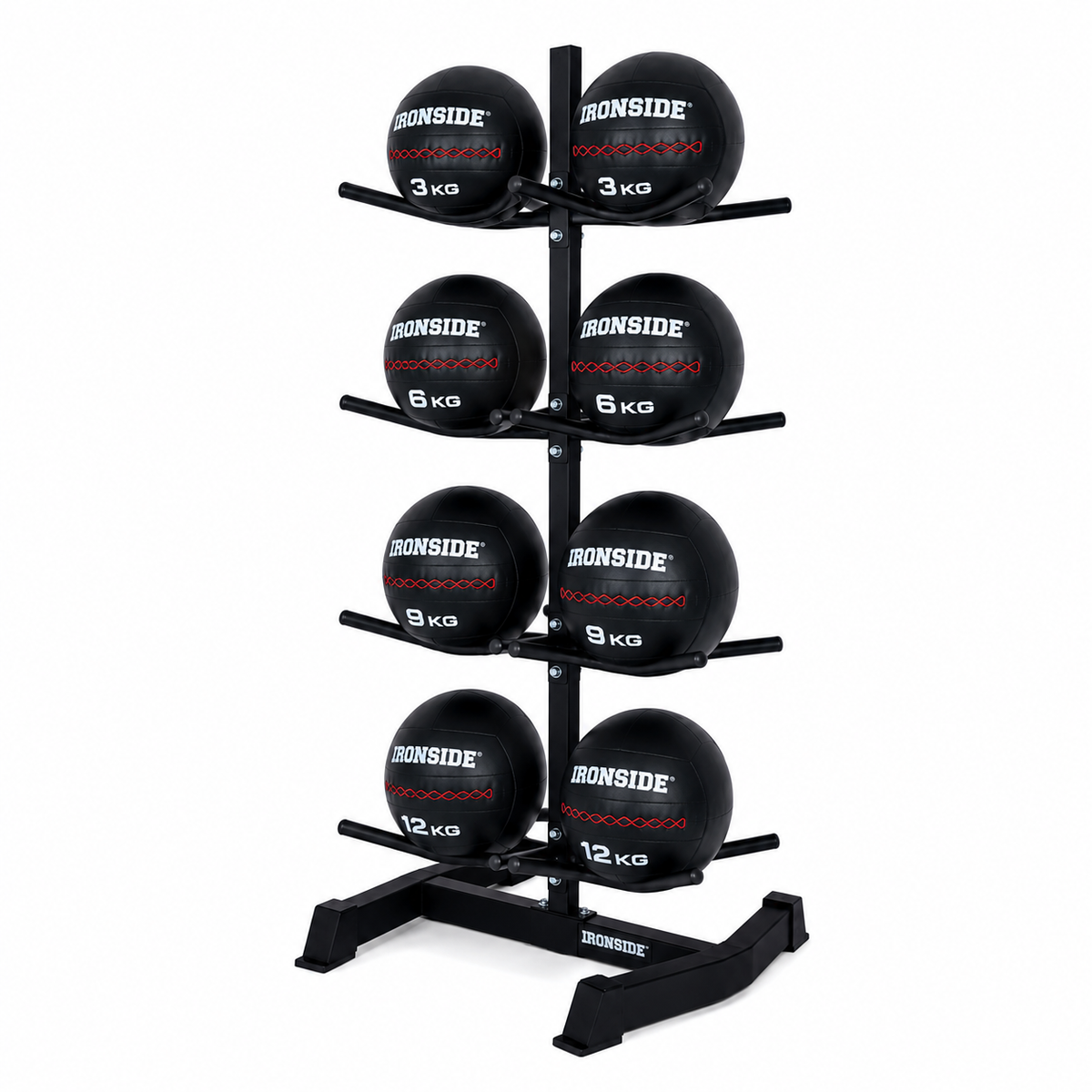 Pack IRONSIDE Wall Balls con Rack de Almacenamiento (3 a 12 KG)