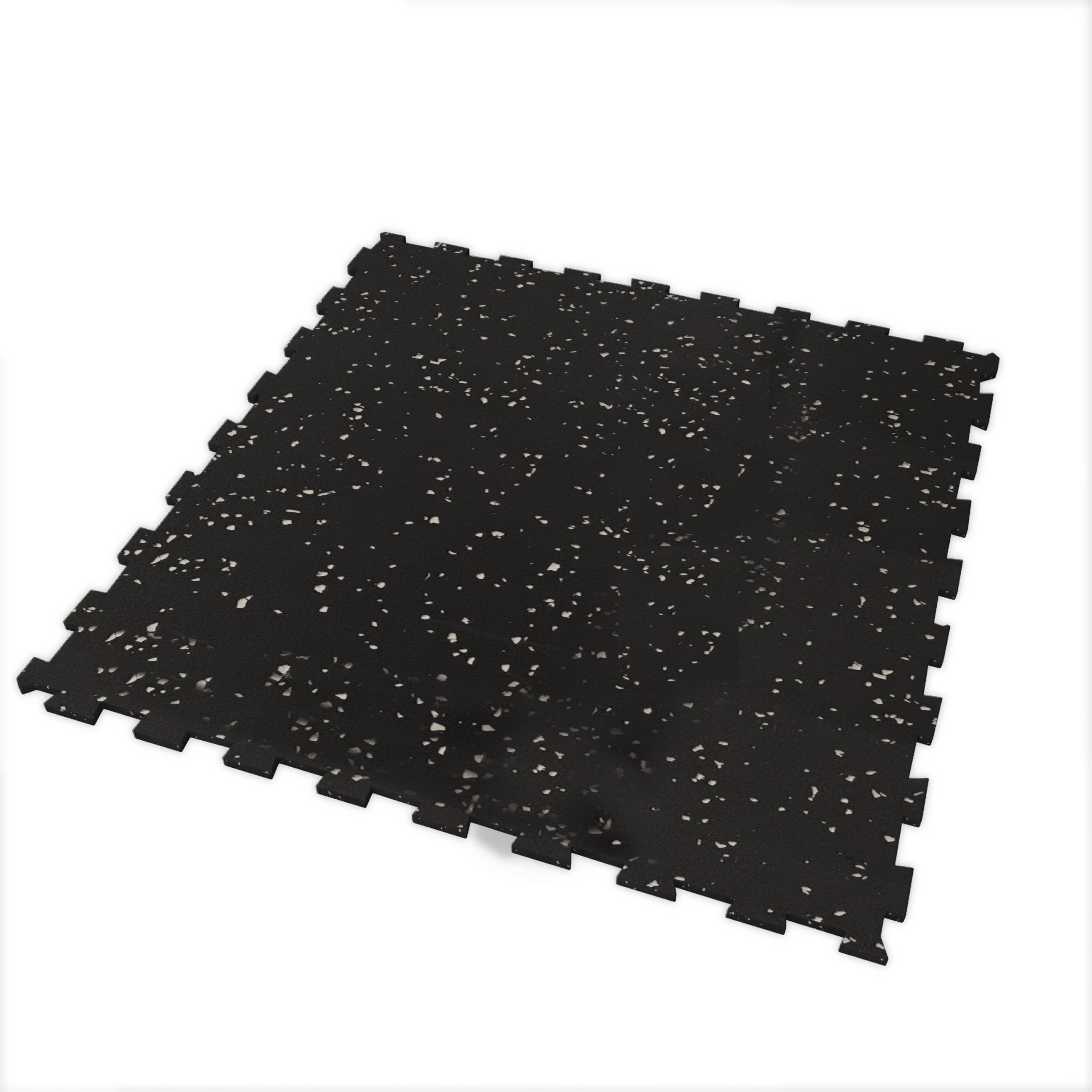 Piso de Gimnasio Interlock EPDM Negro/Gris 8mm IRONSIDE