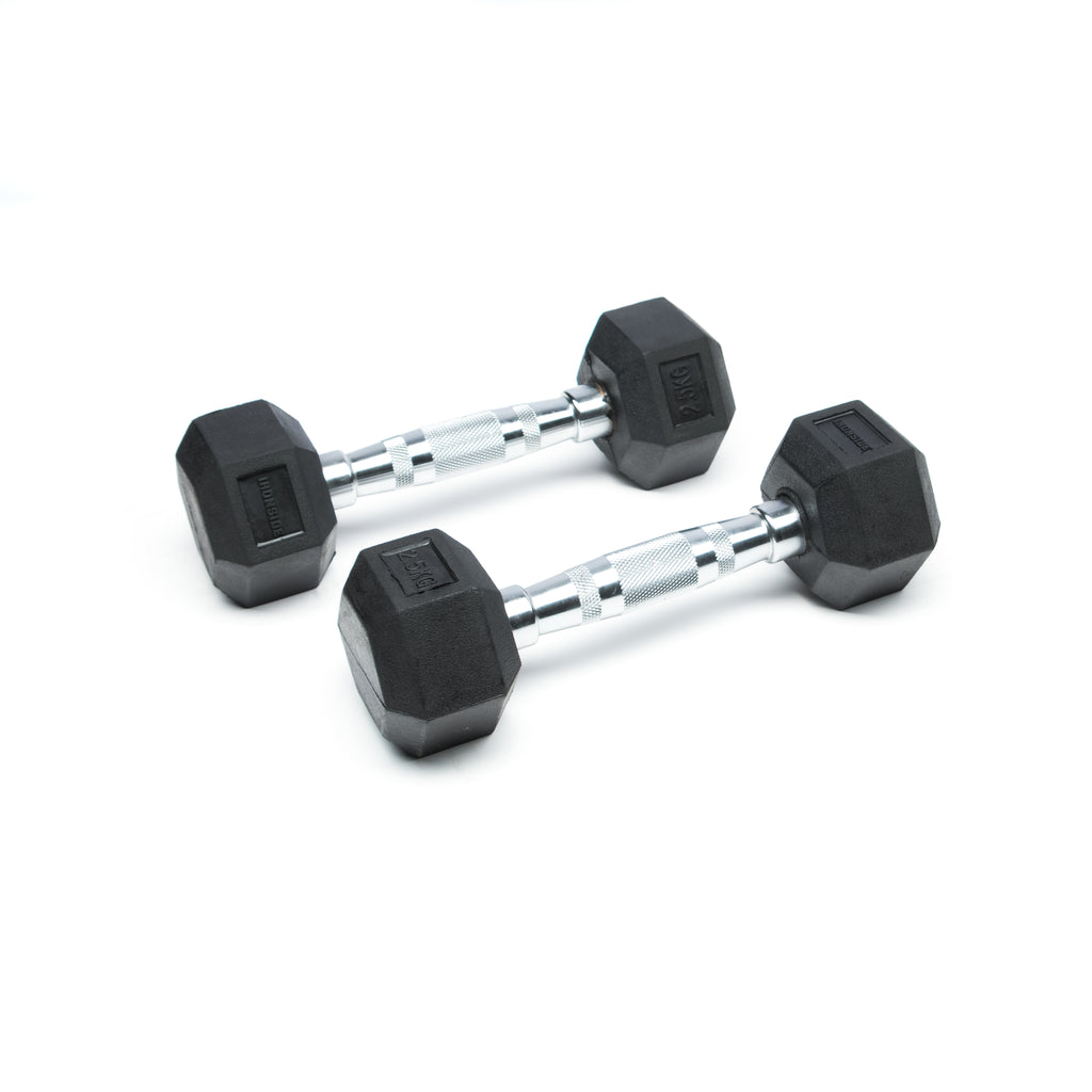 Par de Mancuernas Hexagonales 2.5 a 17.5 KG IRONSIDE