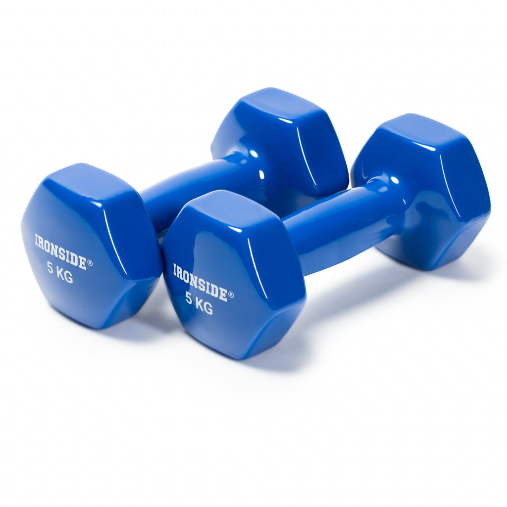 Set IRONSIDE Rack + Pack 30 kg Mancuernas de Vinilo Par 1 a 5 kg