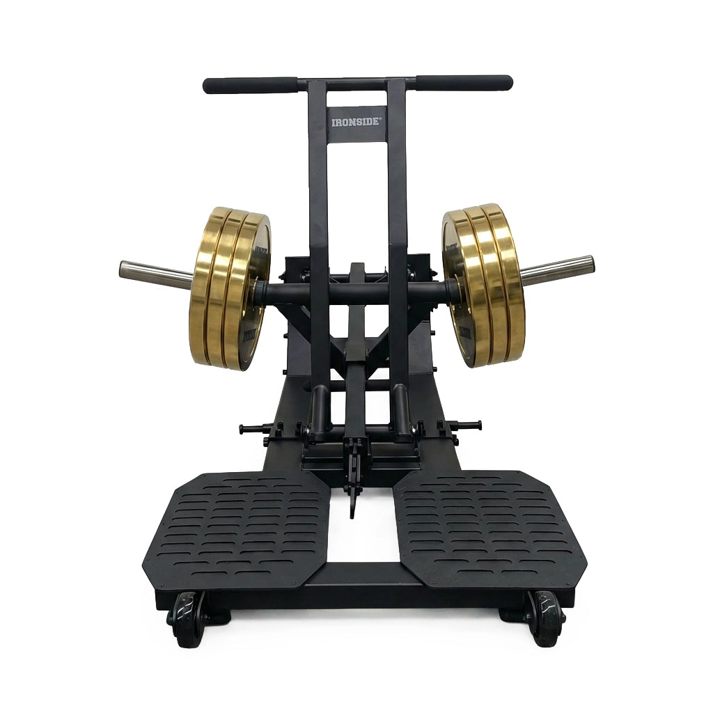 Máquina belt squat profesional que entrena piernas sin carga espinal. Diseño compacto, estable y multiuso para glúteos y fuerza segura en gimnasios.
