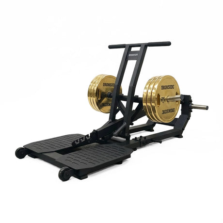 Máquina belt squat profesional que entrena piernas sin carga espinal. Diseño compacto, estable y multiuso para glúteos y fuerza segura en gimnasios.