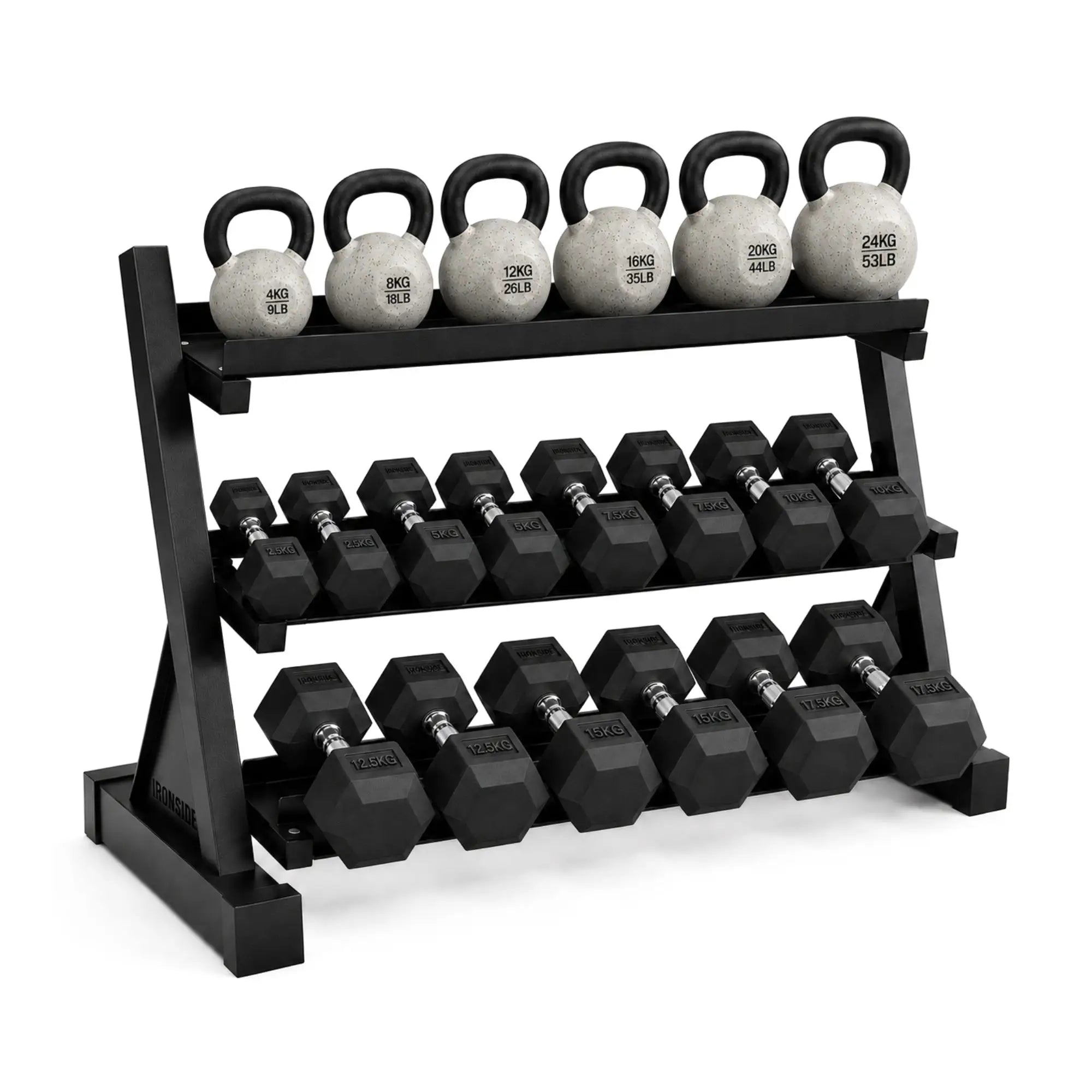 Pack IRONSIDE Mancuernas & Kettlebells